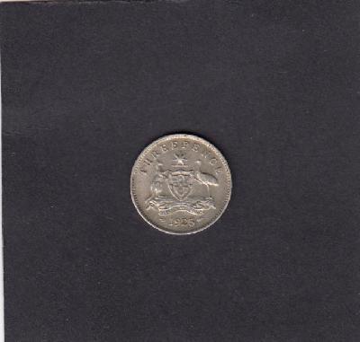 Beschrijving: 3 Pence GEORGIUS V